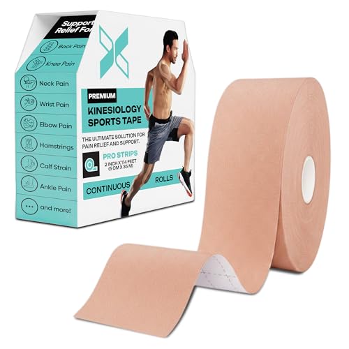 Kinesiology Tape Bulk Roll 114ft - Athletic Sports Tape, Beige - color: Skin Beige