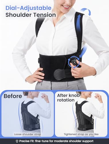 Back Brace Posture Corrector Adjustment: 97.8% Pain Relief, 8H Work-tested - size: X-Large