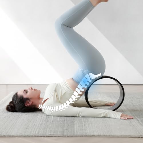 Back Roller, Foam Roller for Neck & Back Pain Relief, Yoga Wheel for Deep Tissue Muscle Massage, High Density Foam Tool for Physical Therapy, Stretching & Exercise(3 Pack)