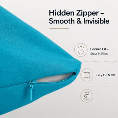 EVOLIVE Body Pillow Cover 21"x54", Microfiber, Hidden Zipper (Ocean) - color: Ocean