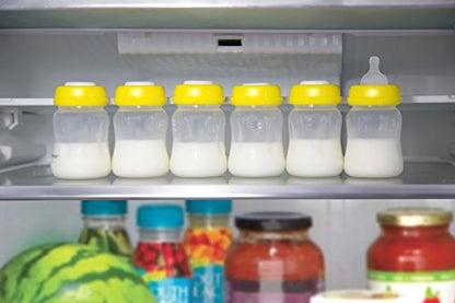 Max Strength Pro Breastmilk Bottles 6pc Set with Leak Proof Lids 6.oz 180ml