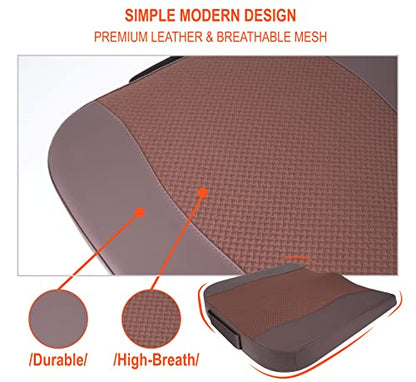 Lofty Aim Car Seat Cushion, Memory Foam Car Seat Cushions for Long Driving - color: Brown