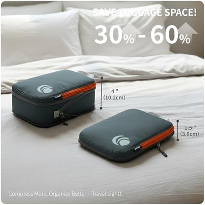 Cipway 5 Set Compression Packing Cubes for Travel (Grey 5pcs) - color: Grey, size: 5PCS