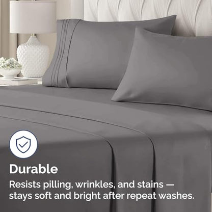 King Standard Pillow Cases Set of 2 - Soft Pillowcase Covers - Dark Grey - color: 06 - Dark Grey, size: King Standard