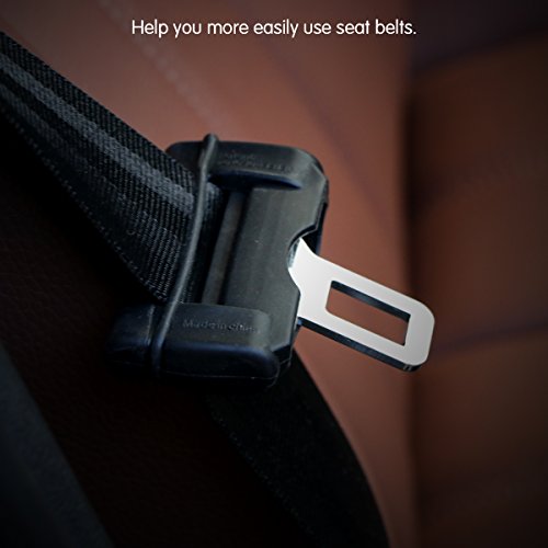 Car Safety Belt Buckle Covers, 2PCS Universal Seat Belt Clips Cover, Anti-Scratch Silicon Seat Belt Buckle Protector, Car Interior Accessories (Black)
