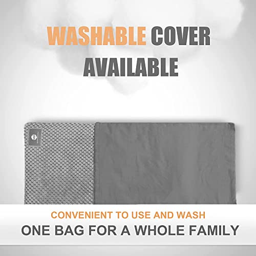 UNCN Wide Microwave Heating Pad with Washable Cover 9.5 x 16in Microwavable - color: Grey