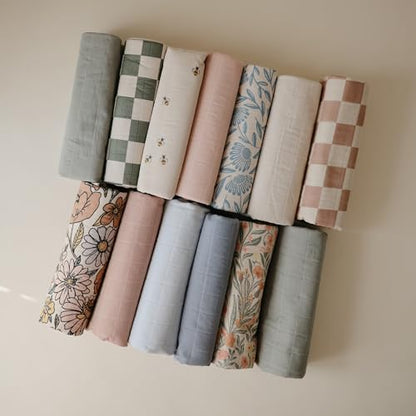 mushie Water Repellent Changing Pad Liners | Cotton (Blush Combo) - color: Blush Combo