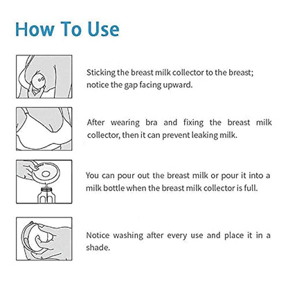 Breast Shells Milk Collector Leaking Storage Collection Shell Nursing Mom for Breastfeeding Nipple Cups Reusable Washable(2 Pack)