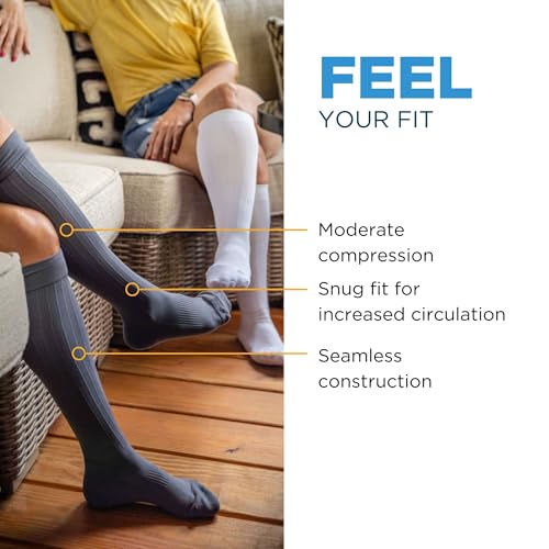 Medical Grade Compression Socks 15-20 mmHg - color: Purple w/Stripes, size: Small