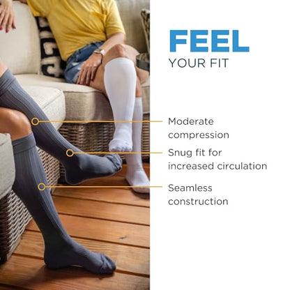 Medical Grade Compression Socks 15-20 mmHg - color: Purple w/Stripes, size: Small