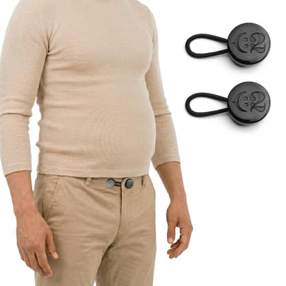 C2 2Pcs Pants Button Extenders - Black - 24L