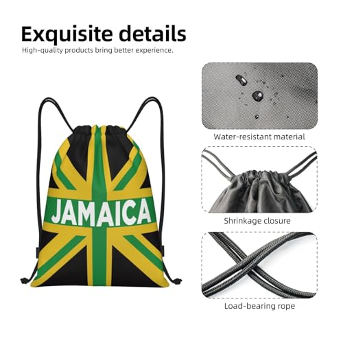 Gianlaima Drawstring Backpack Gym draw string bag For Men Women - color: Black44