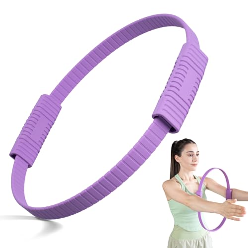 Pilates Kit, 13.5" Pilates Ring with Mini Ball & Resistance Bands - color: Purple, size: Pilates Ring