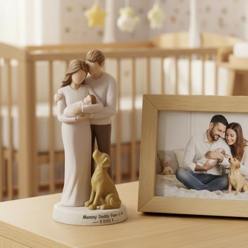 Storieme New Mom Dad Figurine, First Time Parents Gifts for Couples