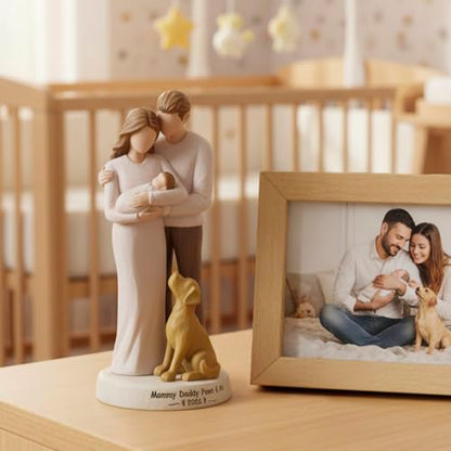 Storieme New Mom Dad Figurine, First Time Parents Gifts for Couples