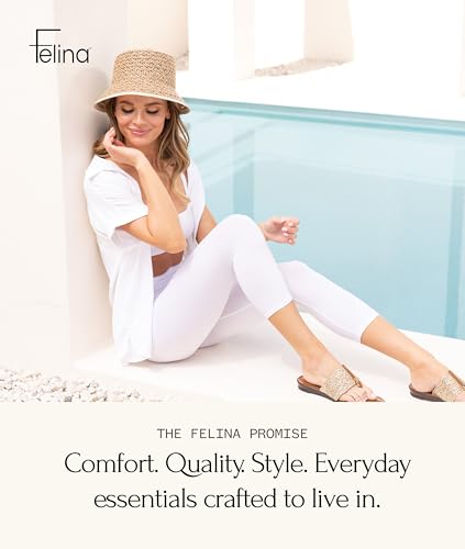 Felina Women's Cotton Modal Capri Leggings - color: Black, size: Large