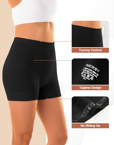INNERSY Women's Tummy Control Shapewear Shorts Underwear 3-Pack - color: Black, size: Large