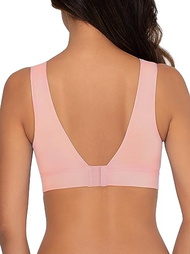 Fruit of The Loom Women's 2-Pack Full Coverage Wireless Cotton Bra - Soft & Everyday Comfort - color: Blushing Rose/White, size: Small