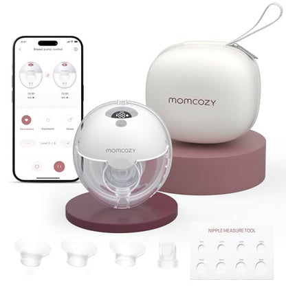 Momcozy M5 Smart APP Controlled Wearable Breast Pump, 1-Pack Quill Gray - size: M5-G1