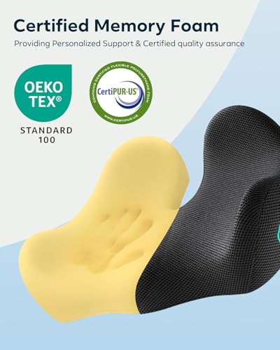 Feagar Seat Cushion for Office Chair - Memory Foam Tailbone Cushion - color: Gift Black