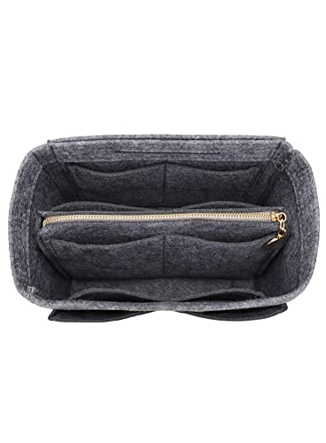 LEXSION Felt Purse Organizer Insert, Tote Bag Shaper Dividers with 5 Sizes - color: Grey, size: Slender Large