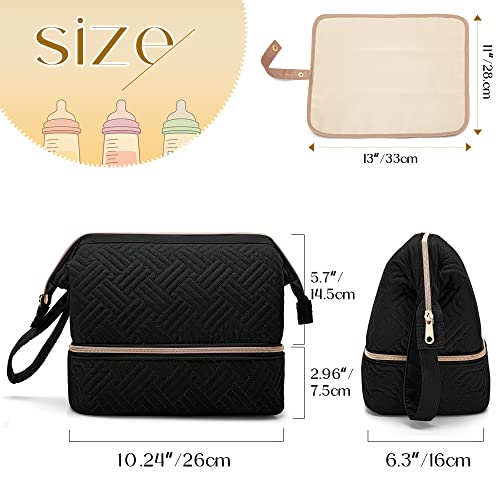 Fasrom Wearable Breast Pump Bag Compatible with Eufy, Medela & Elvie Pumps - color: Black