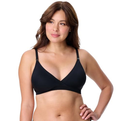 Motherhood Maternity Womens Seamless Wrap Triangle Nursing Bra - color: Black, size: Medium