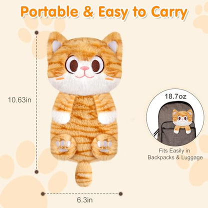 SuzziPad Orange Cat Microwavable Heating Pad Plush, 6.3" X 10.6", 1.2 Lb - style: Orange Cat