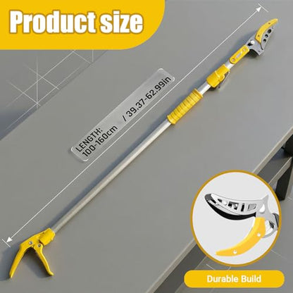 Telescopic Pole Pruner & Fruit Picker with Locking Adjustable Head -