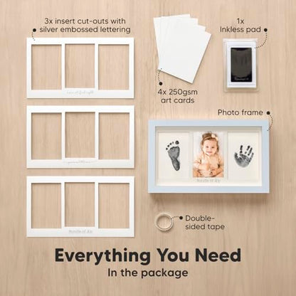 Inkless Hand and Footprint Kit, Boy Girl Newborn Keepsake (Mist Blue) - color: Mist Blue