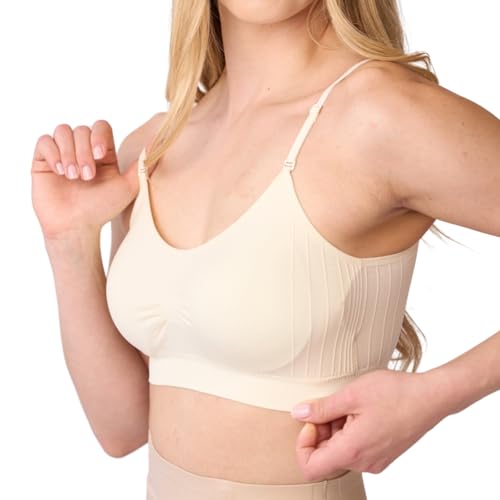 Coobie Seamless Scoopneck Bra - color: Ivory, size: Large