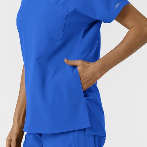 Wink Women's Women's Drop Shoulder Tunic Scrub Top - color: Royal, size: X-Small