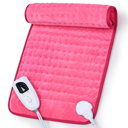 Heating Pad,Electric Heating Pads,Heating Pad for Back,Fuchsia,24x12 Inch - color: Fuchsia, size: 24x12 Inch