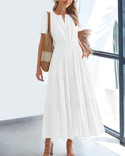 BTFBM Womens Summer 2026 Casual Maxi Dresses - color: White, size: X-Large