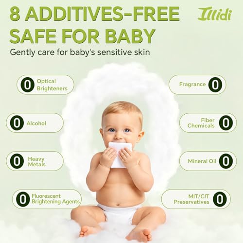 ILLIDI Premium Extra Large Cotton Pads 180 Count, Soft Face Pads - size: 180 Count (3.5''*4.3'')