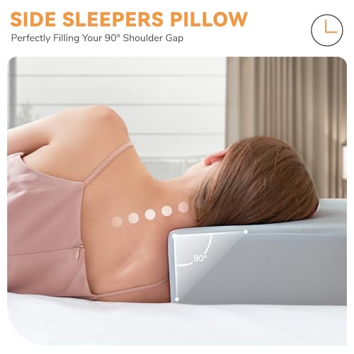 Cube Memory Foam Pillow, Gray, 14"x14"x5" Large Cube - color: Gray, size: 14"x14"x5"