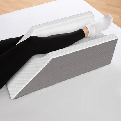 Kölbs Single Leg Elevation Pillow, Post Surgery Leg Pillow, Stylish Chic Jacquard Cover, Ankle Knee and Leg Support Pillow for Injury After Surgery (Single Leg) - size: Single Leg