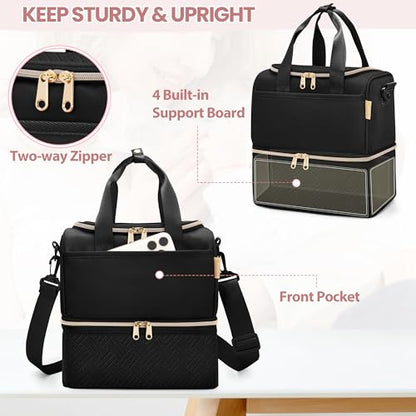 Fasrom Wearable Breast Pump Bag with Breastmilk Cooler Compartment - color: Black