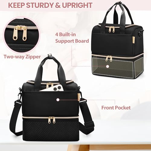 Fasrom Wearable Breast Pump Bag with Breastmilk Cooler Compartment - color: Black