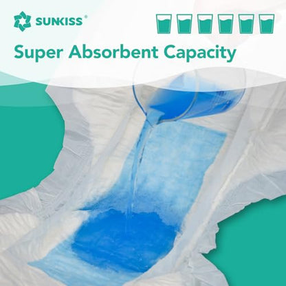 SUNKISS TrustPlus Adult Diapers with Tabs, Unisex, Large, 60 Count - size: Large (Pack of 60)