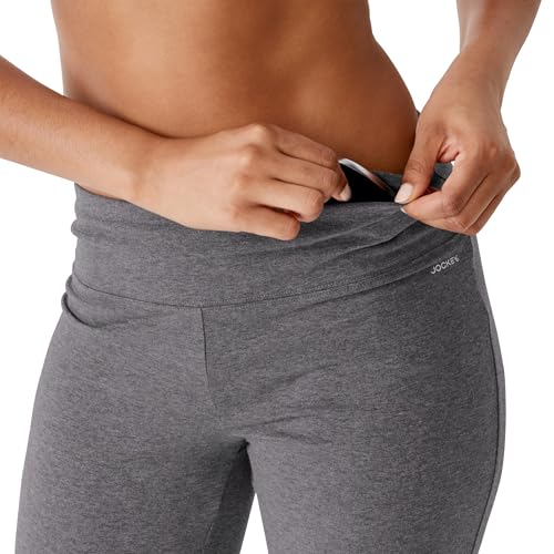 Jockey Womens Cotton Stretch Slim Flare Capri - color: Charcoal Grey Heather, size: Medium