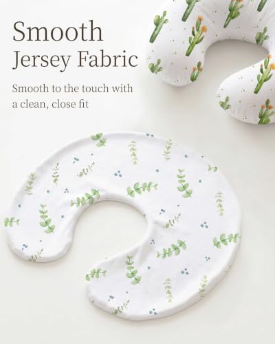 Nursing Pillow Covers 2 Pack, Stretchy Breastfeeding Pillow Covers for Baby - color: Desert Green