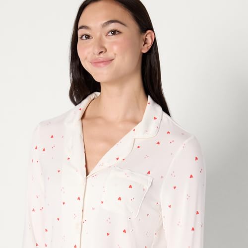 Amazon Essentials x Sofia Grainge Mommy and Me Long Sleeve Pajama Set - color: Ivory Multi Hearts, size: Medium