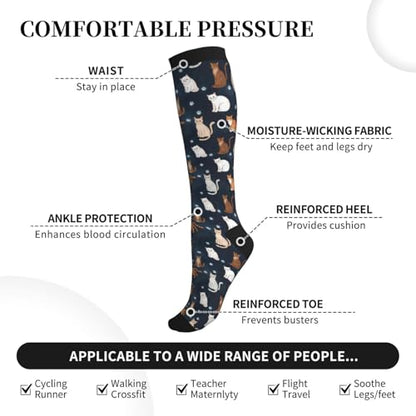 Compression Sock Graduated Knee High Sock for Women Men - color: 17
