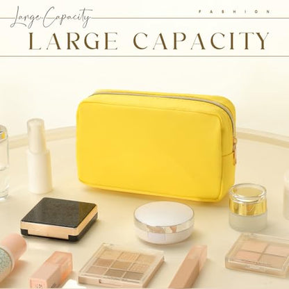 Sweetude 10 Pcs Nylon Makeup Bag Preppy Cosmetic Pouch,Macaron Color - color: macaron Color