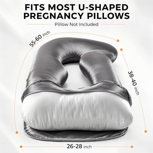 Cooling Pregnancy Pillowcase Compatible with 55 to 57 Inch Maternity Pillow