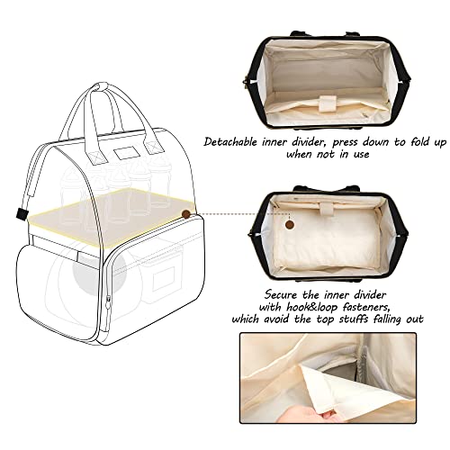 CURMIO Breast Pump Backpack Compatible for Spectra S1, S2, Medela, Black - color: Black