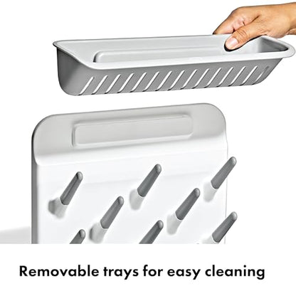 OXO Tot Expandable Baby Bottle Drying Rack, Space-Saving - size: Expandable