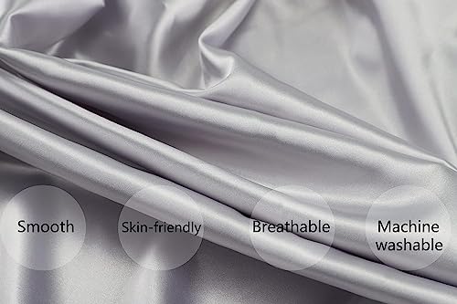 Tcmyyund Satin Nursing Pillow Cover Set 2 Pack Ultra Soft Silk Grey & Navy - color: Grey & Navy
