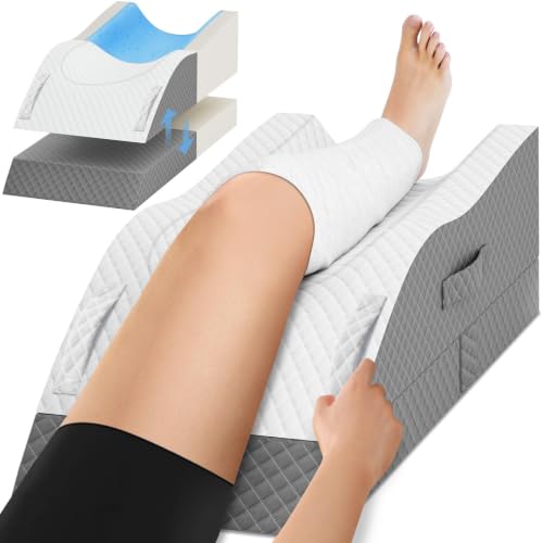 TranquilRelax Leg Elevation Pillows for After Surgery, Wedge Pillow, Grey - color: Grey, size: Single Leg